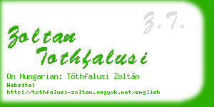 zoltan tothfalusi business card